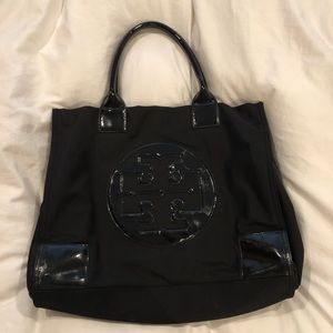 Tory Burch Ella Patent Tote in Black